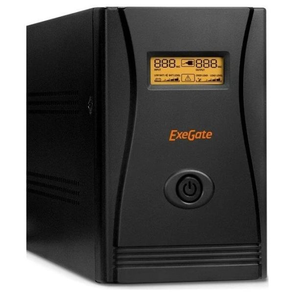 Источник бесперебойного питания Exegate SpecialPro Smart LLB-1000 LCD черный, 1000BA