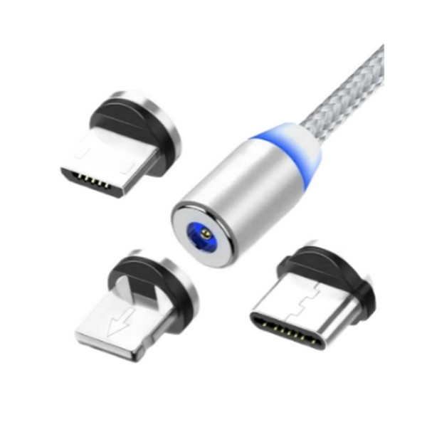 Кабель USB Arnezi A0605037 серый/серебро 1м